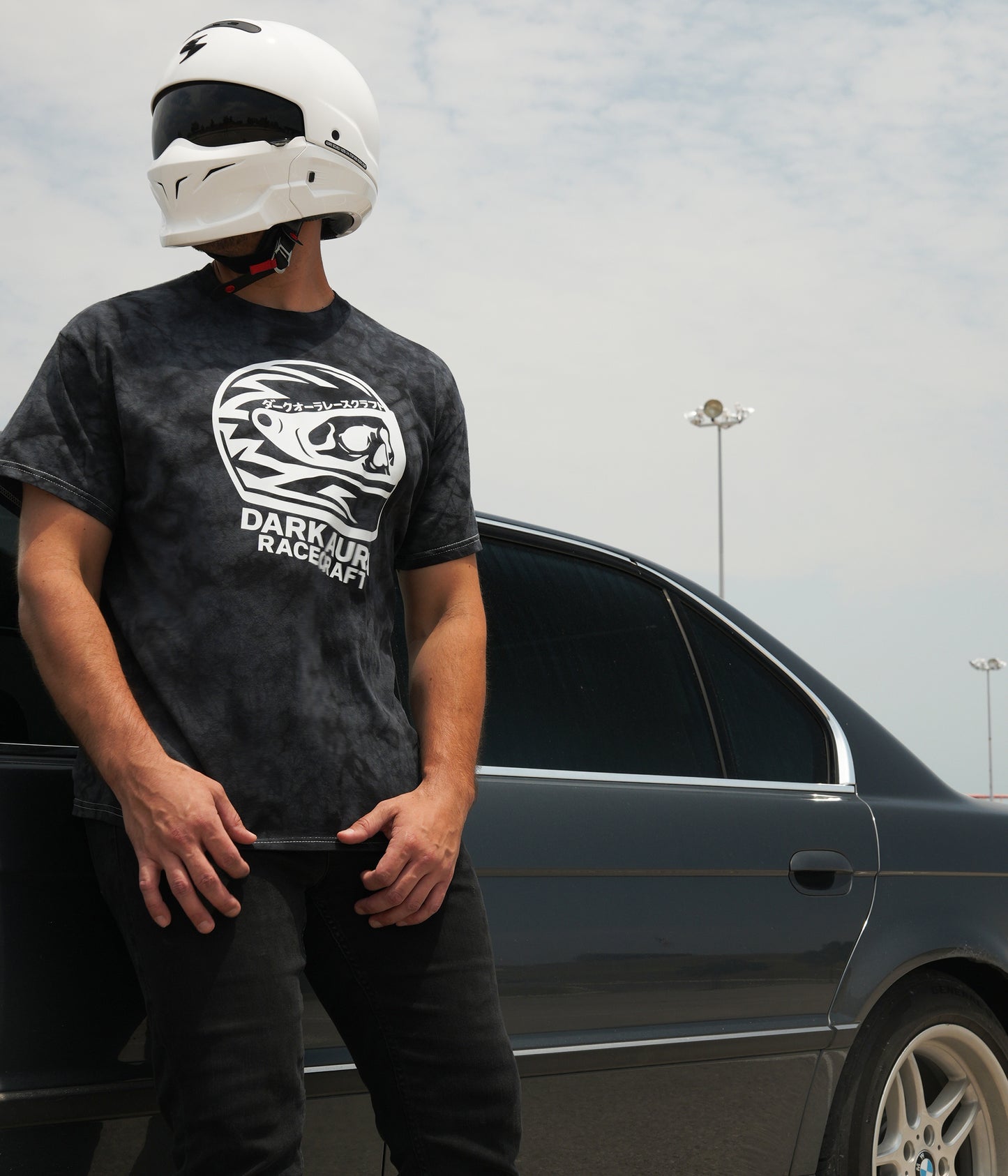 Gunmetal Gray Dark Aura RaceCraft Crystal Wash Tee