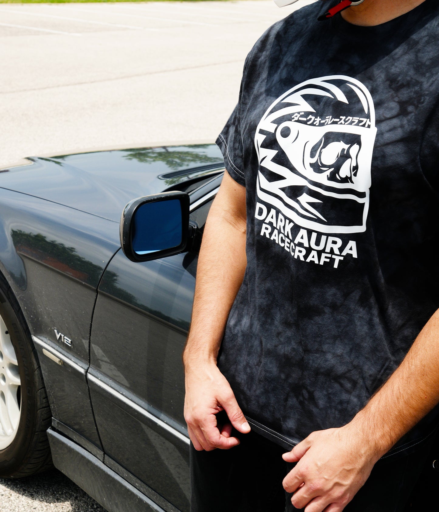 Gunmetal Gray Dark Aura RaceCraft Crystal Wash Tee