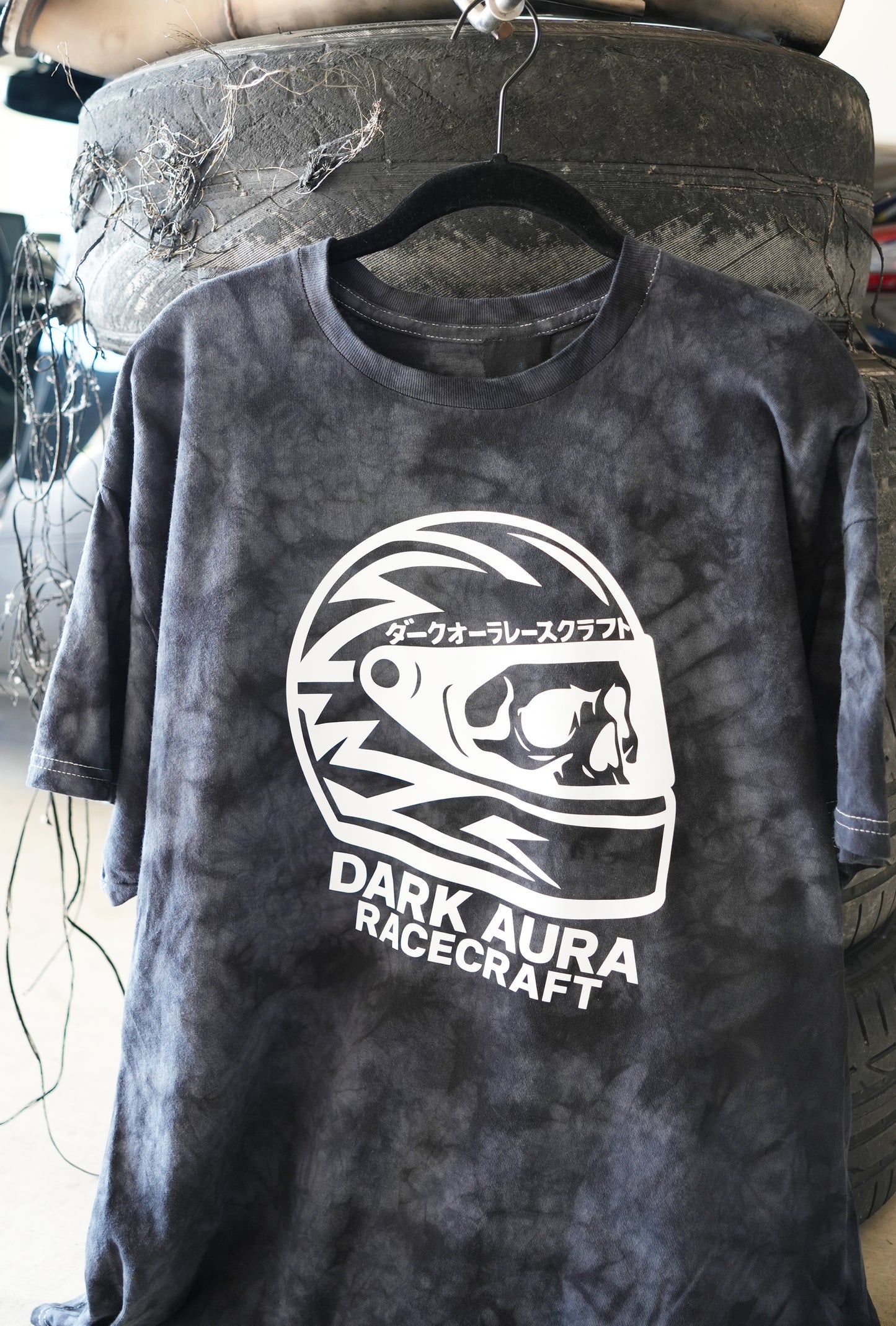 Gunmetal Gray Dark Aura RaceCraft Crystal Wash Tee