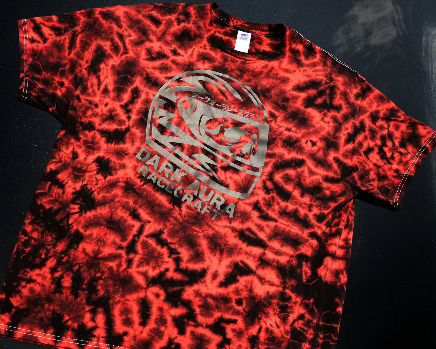 Hellrot Red Dark Aura RaceCraft Crystal Wash Tee