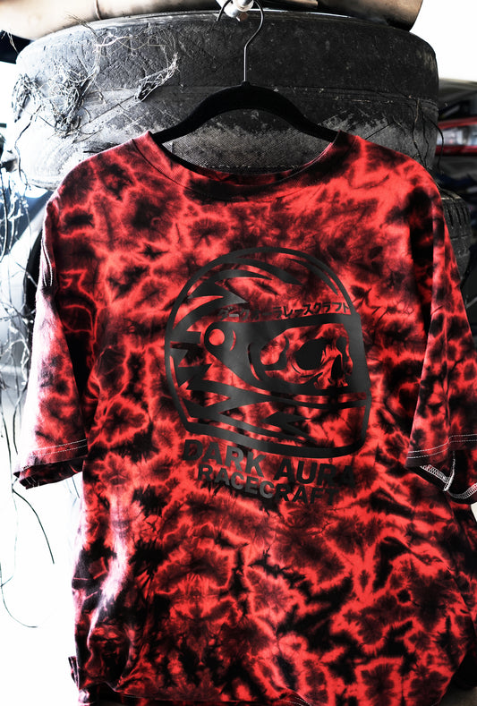 Hellrot Red Dark Aura RaceCraft Crystal Wash Tee