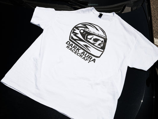Dark Aura RaceCraft Alpine White T-Shirt – Lightweight Cotton Tee