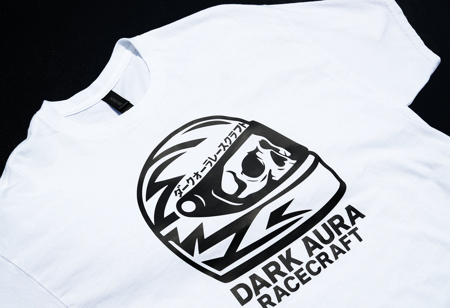 Dark Aura RaceCraft Alpine White T-Shirt – Lightweight Cotton Tee