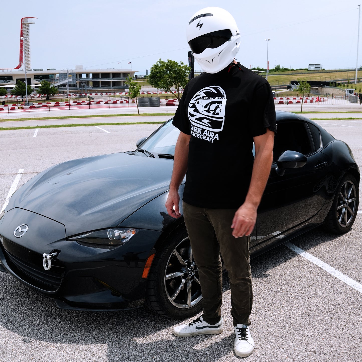 Dark Aura RaceCraft Streetwear Fit Tee - Jet Black